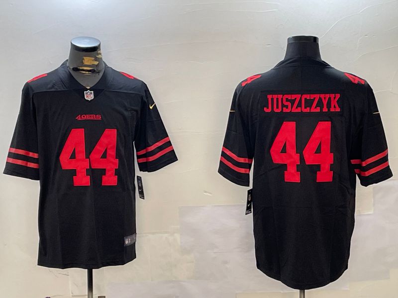 Men San Francisco 49ers 44 Juszczyk Black Second generation 2024 Nike Limited NFL Jersey style 1
